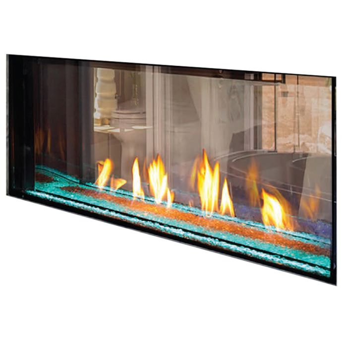 White Mountain Hearth DVLXG75SP Plaza See-Through Barrier Glass Fireplace, 75-Inches