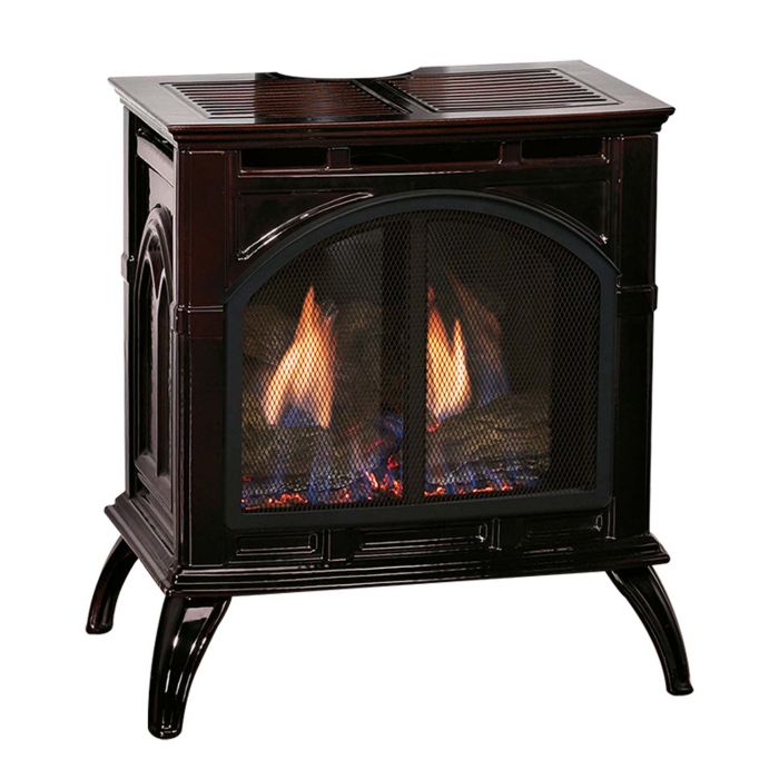 White Mountain Hearth DVP20CC Direct-Vent Cast Iron Stove with Slope Glaze Burner, 20-Inches