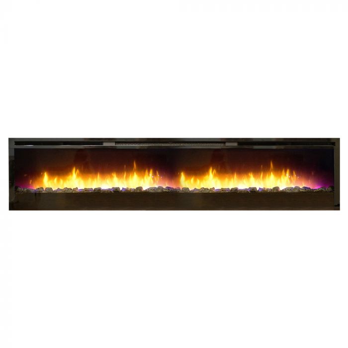 White Mountain Hearth EBL74 Nexfire 74-Inch Linear Electric Fireplace with LED Lights, Remote and Crushed Glass