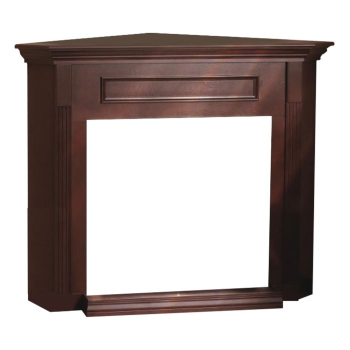 White Mountain Hearth EMC22 Corner Cabinet Mantel with Base for Vail VFP24 Fireplaces