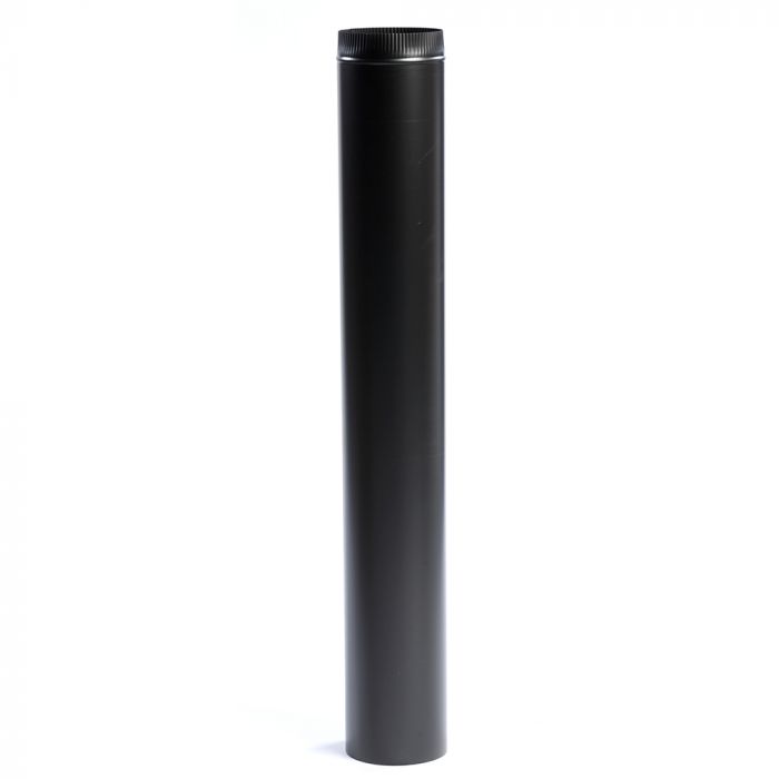 Kingsman FDV48P Black 7-Inch Diameter, 48-Inch Length Rigid Chimney Stove Pipe