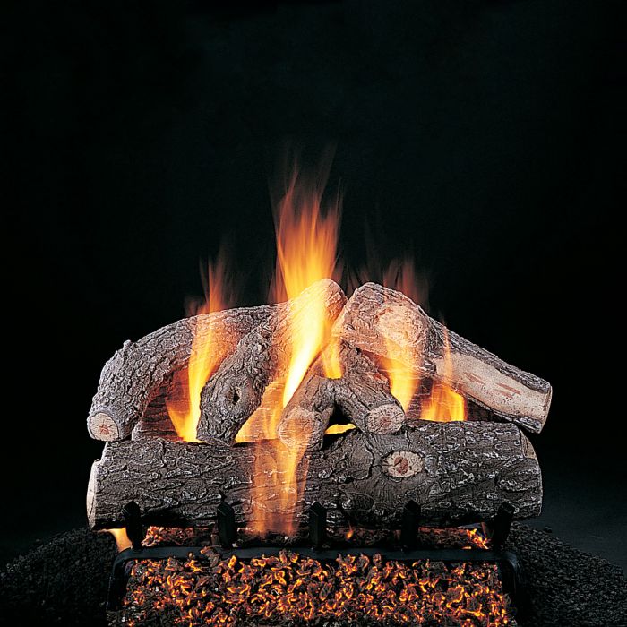 Rasmussen S-Kit Frosted Oak Series Complete Fireplace Log Set