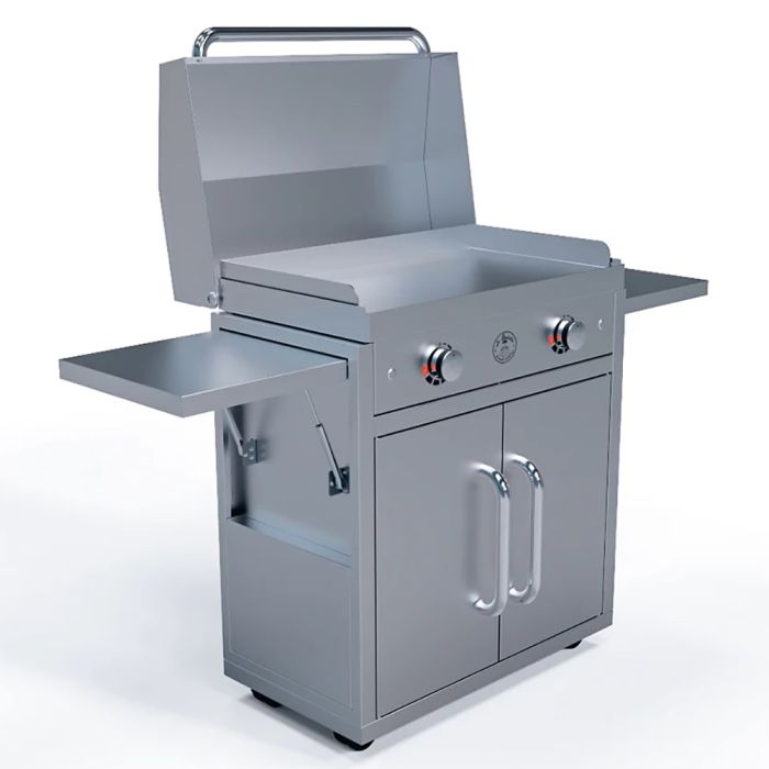Le Griddle Ranch Hand Built-In Electric Griddle and Le Griddle Freestanding Cart Diagonal angle of main product