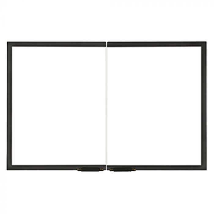 Majestic GGD42BK-B 42-Inch Black Cabinet Style Gasketed Glass Doors for Heat Circulating Fireplace