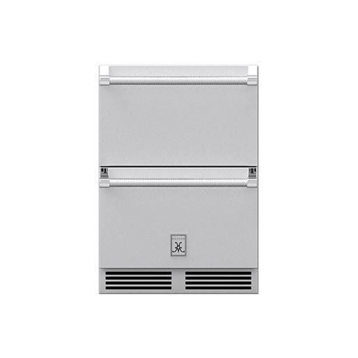 Hestan GRFR24 Outdoor Refrigerator/Freezer Combo with Lock, 24-Inches