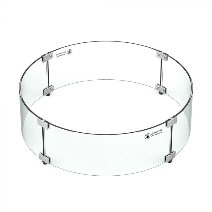 Grand Canyon GWG-R19 Round 19-Inch Glass Wind Guard for Olympus Concrete Fire Pit