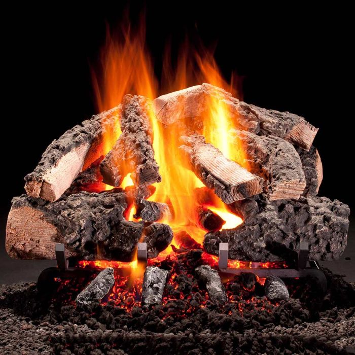 Hargrove Woodland Timbers Vented Gas Log Set with ANSI Certified Hidden Control Burner Kit (HGWTSAA-HCB-ANSI)