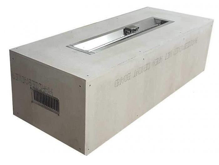 HPC Fire Rectangular 60x24-Inch Unfinished Fire Pit Enclosure for 48-Inch Troughs