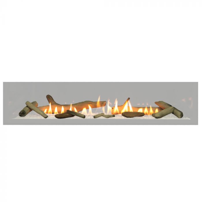 White Mountain Hearth LS72DF 12-Piece Ceramic Fiber Driftwood Log and Rock Set for 72-Inch Fireplaces