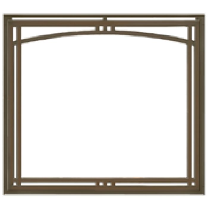 Majestic Manor New Bronze Arched Overlap Fit Front for Meridian 42-Inch Fireplaces
