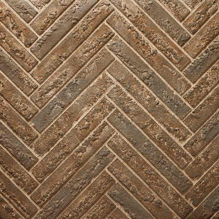 Outdoor Lifestyles Brown Herringbone Refractory Panels for Courtyard 42-Inch Gas Fireplace