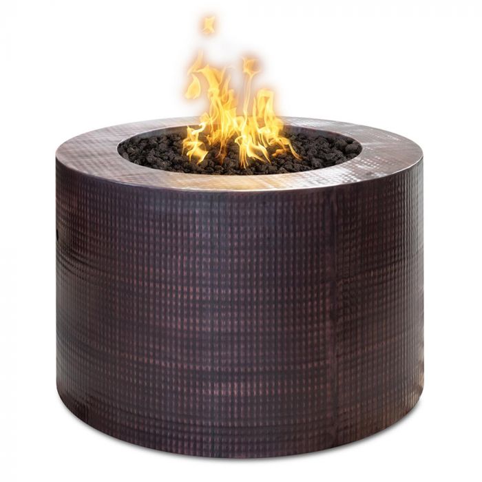 TOP Fires by The Outdoor Plus Beverly 36-Inch Round Copper Gas Fire Pit