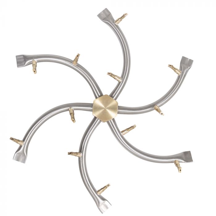 The Outdoor Plus Stainless Steel Bullet Triple S Gas Fire Pit Burner