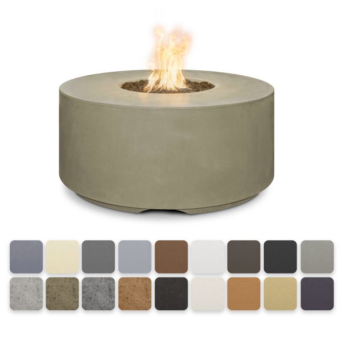 TOP Fires by The Outdoor Plus Florence 46-Inch Round Concrete Gas Fire Pit