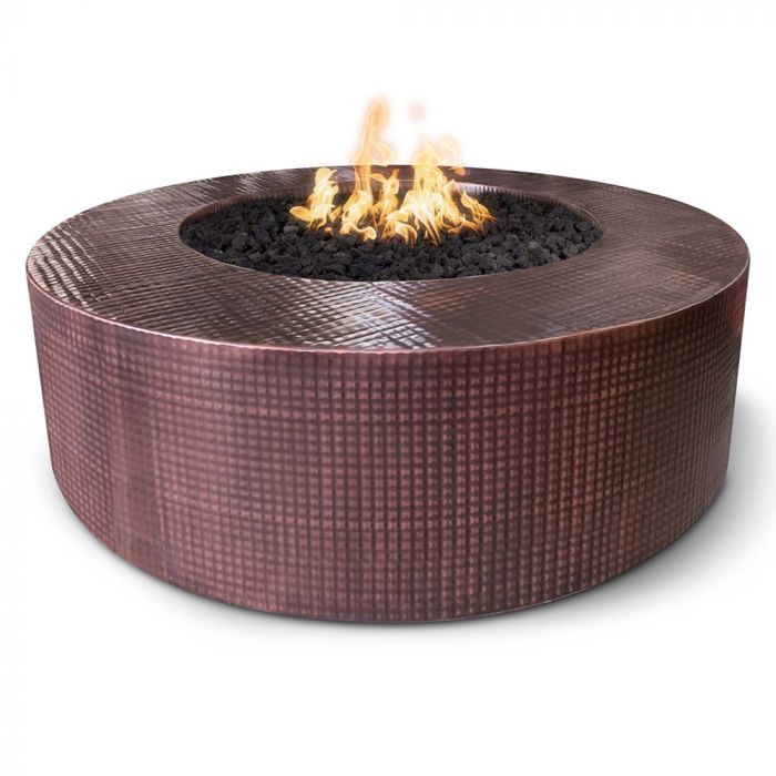 TOP Fires by The Outdoor Unity 72x18-Inch Round Copper Gas Fire Pit