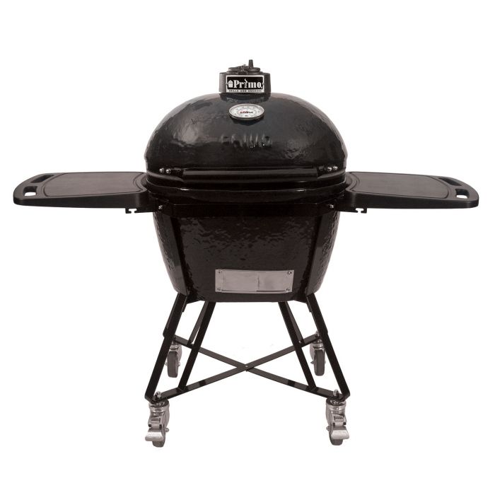 Oval LG 300 All-In-One Ceramic Smoker Grill On Cart