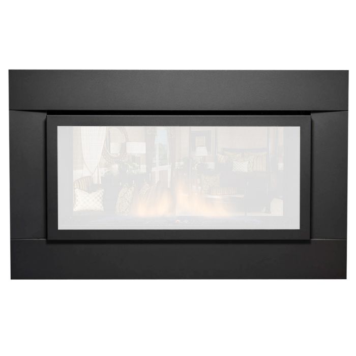 Sierra Flame ABBOT-30-BLK-28 Black 3-Sided Surround for Abbot 30-Inch Gas Fireplace Insert, 40x28-Inch