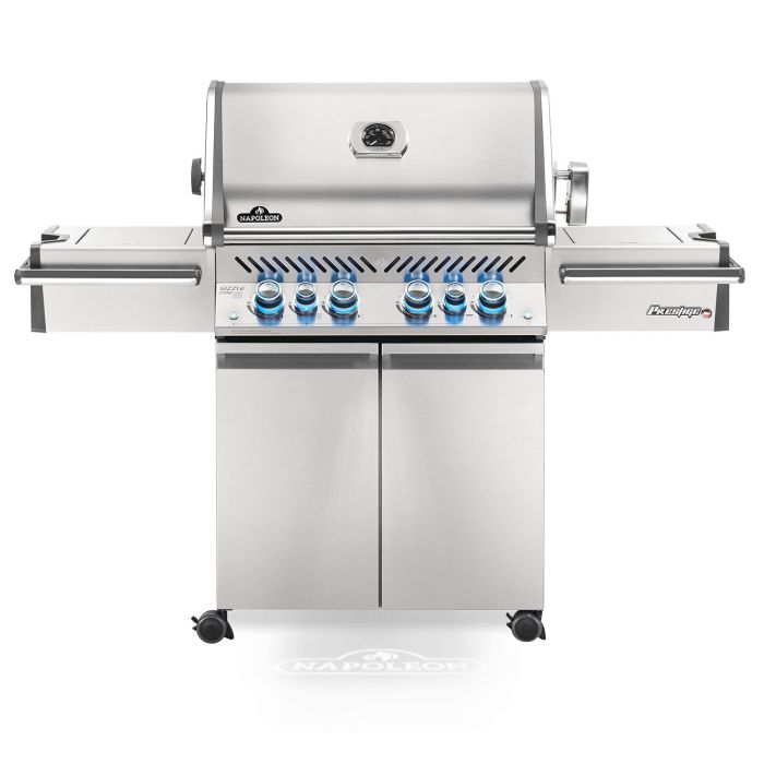 underholdning moden Medarbejder Napoleon PRO500RSIBSS-3 Prestige PRO 500 Gas Grill On Cart with Rotisserie  and Side Burner, 28-Inches