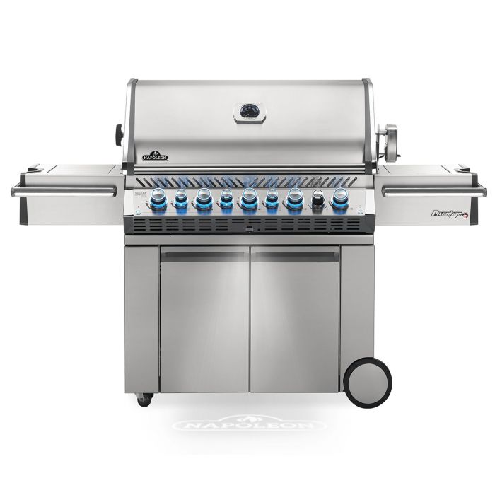 Napoleon PRO665RSIBSS-3 Prestige PRO 665 Gas Grill On Cart with Rotisserie and Side 36-Inches