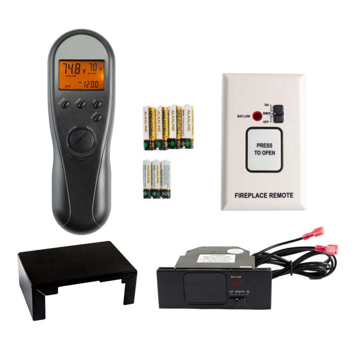 Gas Fireplace Remote Control Kit with Thermostat and Timer Battery