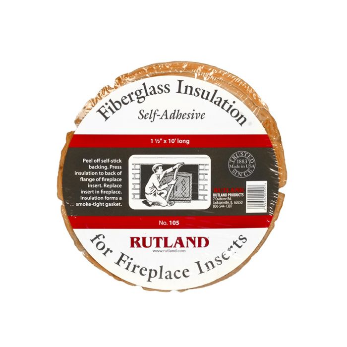 Rutland RD-105 Fiberglass Fireplace Insert Insulation, 1.5-Inch x 10 Ft