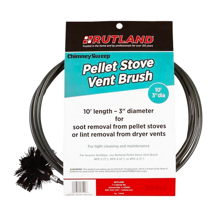 Rutland Chimney Sweep 10-Foot Round Pellet Stove & Dryer Vent Brush