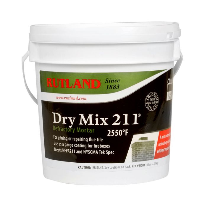 Rutland RD-211 Dry Mix 211 Refractory Mortar, 10 LB Tub