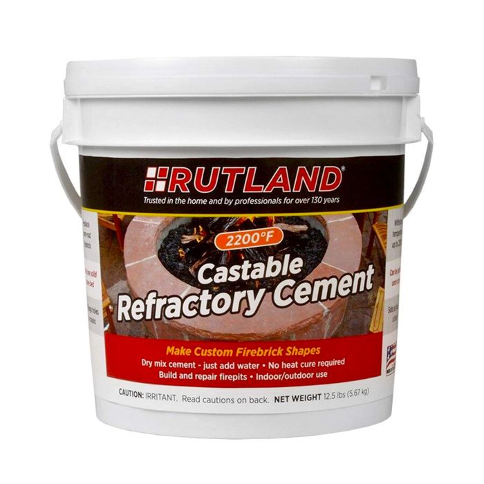Rutland RD-600 Castable Refractory Cement, 12.5 LB Tub