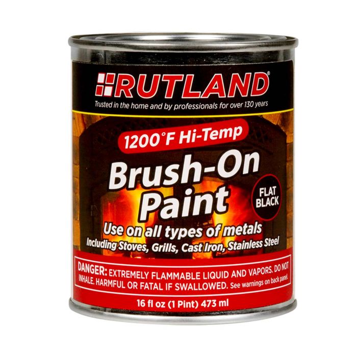 Rutland RD-81 1200 Degree F Brush On High Temp Paint, 16 fl oz