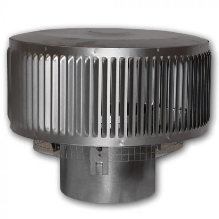 Superior Round Top Termination with Louvered Screen for 8-Inch Chimney, Black (RLT-8DM-K)