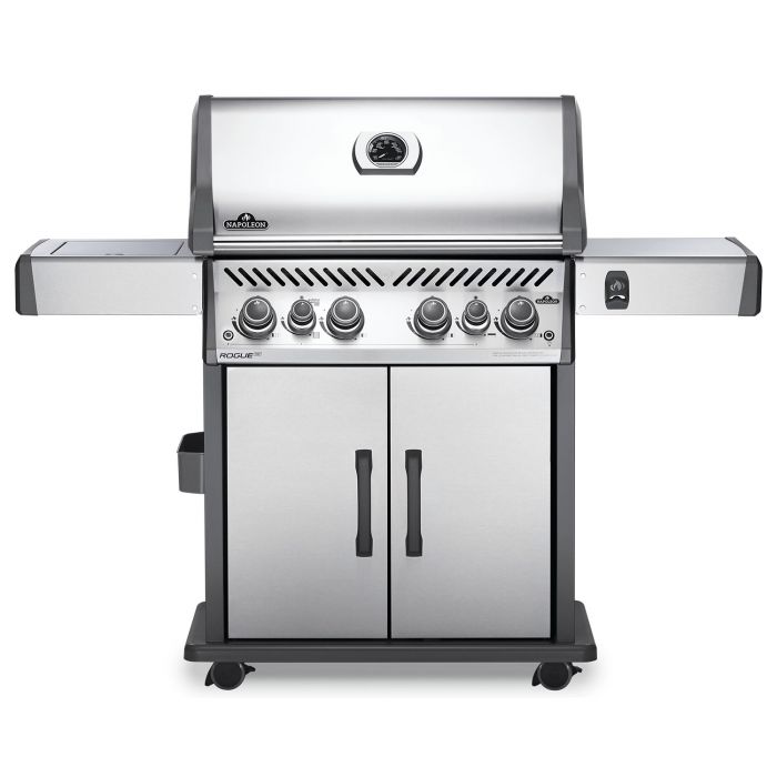 Napoleon R525SIBSS Rogue 525 Gas Grill On Cart with Infrared Side Burner, Stainless Steel
