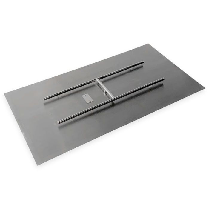 American Fire Glass Stainless Steel Flat Pan with H-Burner