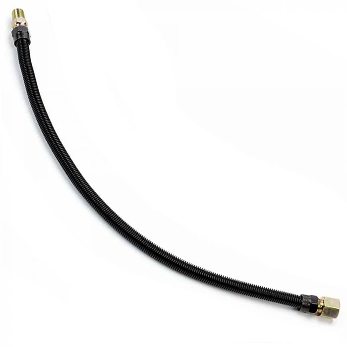 HPC Fire SSCB-LC Black Coated Stainless Steel Gas Flex Line, 1/4-Inch ID with 1/2-Inch FIP x 3/8-Inch MIP Fittings
