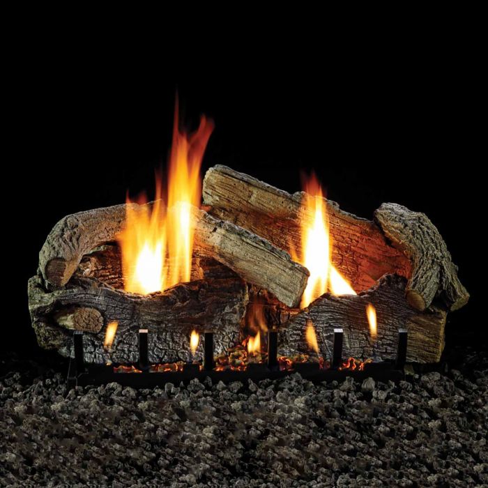White Mountain Hearth LGLOxxST Great Lakes Oak Refractory Double Sided Gas Logs Only