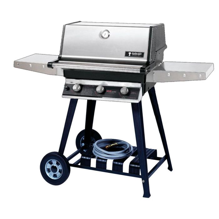 Home Products THRG2 Hybrid Gas Grill with SearMagic Grids Cart, 27-Inch