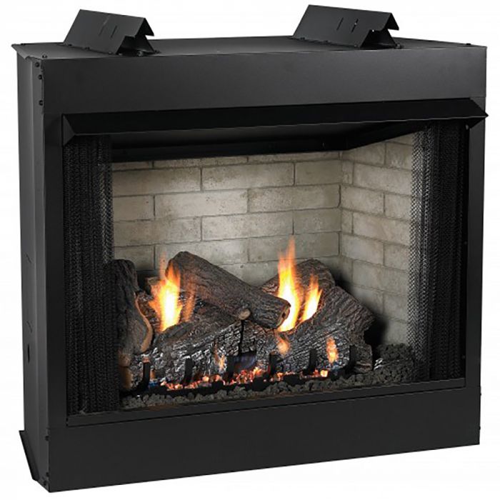 White Mountain Hearth VFD32FB Breckenridge Ventless Deluxe Firebox with Gas Log Set and Slope Glaze Burner, 32-Inches