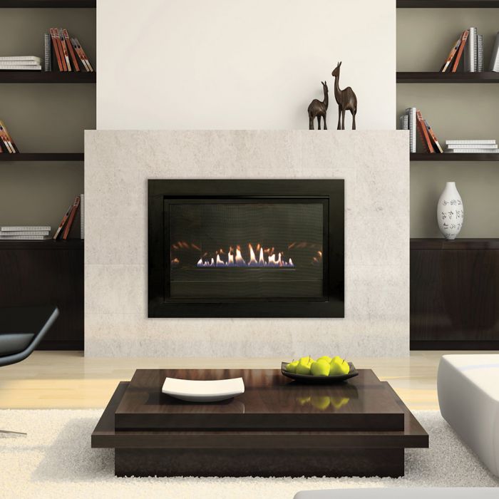 White Mountain Hearth VFLC28IN Loft Ventless Fireplace Insert with Barrier and Black Liner, 28-Inches