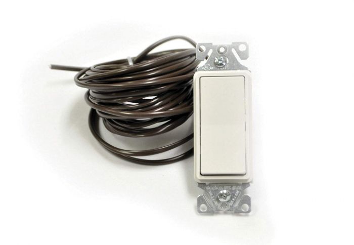 HPC Low Voltage Decorative White Rocker-Style On/Off Switch