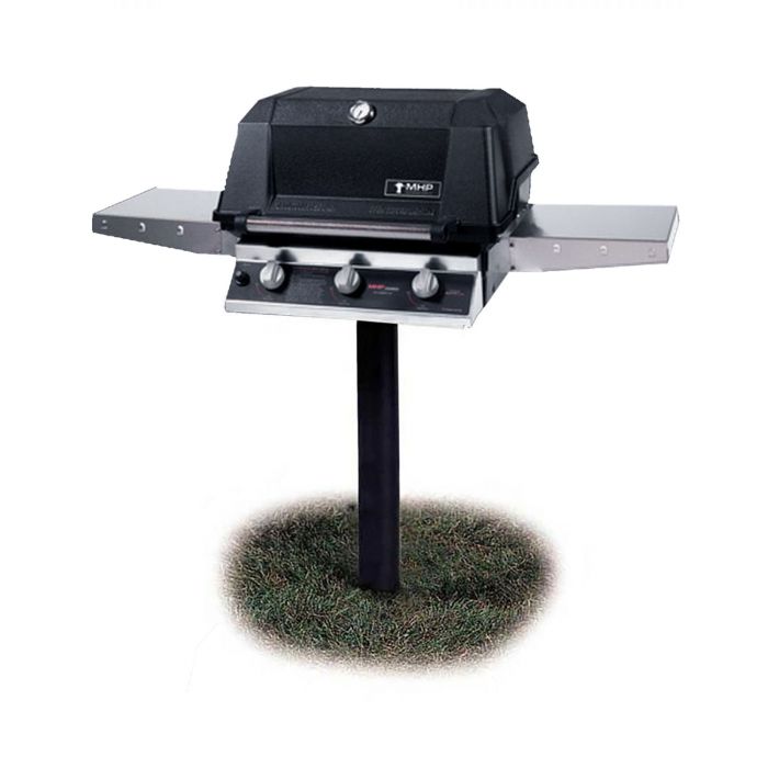 Modern Home Products WRG4DD All-Infrared Gas Grill with SearMagic Grids On Patio Base 27-Inch