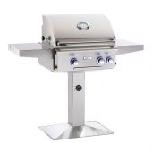 American Outdoor Grill "L" Series 24 Inch Gas Grill On Pedestal - Pictured With Optional Rotisserie Kit
