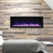 Remii 102765-XT Extra-Tall/Deep Indoor Built-In Electric Fireplace with Black Steel Surround, 65-Inch