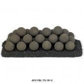 American Fire Glass Uniform Ceramic Lite Stone Balls, Thunder Gray