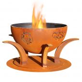 Fire Pit Art AFRICA-Color Africa's Big Five Gas Fire Pit