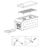 Hestan AGBK Side Panel Kit for Double Side Burner