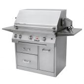 Solaire AGBQ-30 30-Inch Deluxe Freestanding Grill on 3-Drawer Cart with Rotisserie