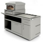 Alfresco AXE-PZA-PPC Countertop Pizza Oven on Deluxe Pizza Oven Prep Cart, 81-Inch 