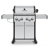 Broil King BR-S490 Baron S490 Pro Stainless Steel Infrared 4-Burner Gas Grill with Rotisserie and Side Burner 57-Inches