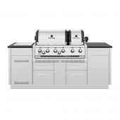 Broil King IMP-S690i Imperial S690i Stainless Steel 6-Burner Gas Grill Island 86-Inches