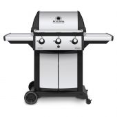 Broil King SIG-320 Signet 320 3-Burner Grill on 2-Wheel Cart 25.5-Inches