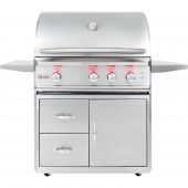 Blaze BLZ-3PRO Professional Freestanding Gas Grill with Rear Infrared Burner, 34-inch